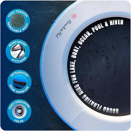 Miniatura 4 de Cojín inflable del lago, muelle flotante de la balsa del lago flotante del agua de la estera flotante para el pontón