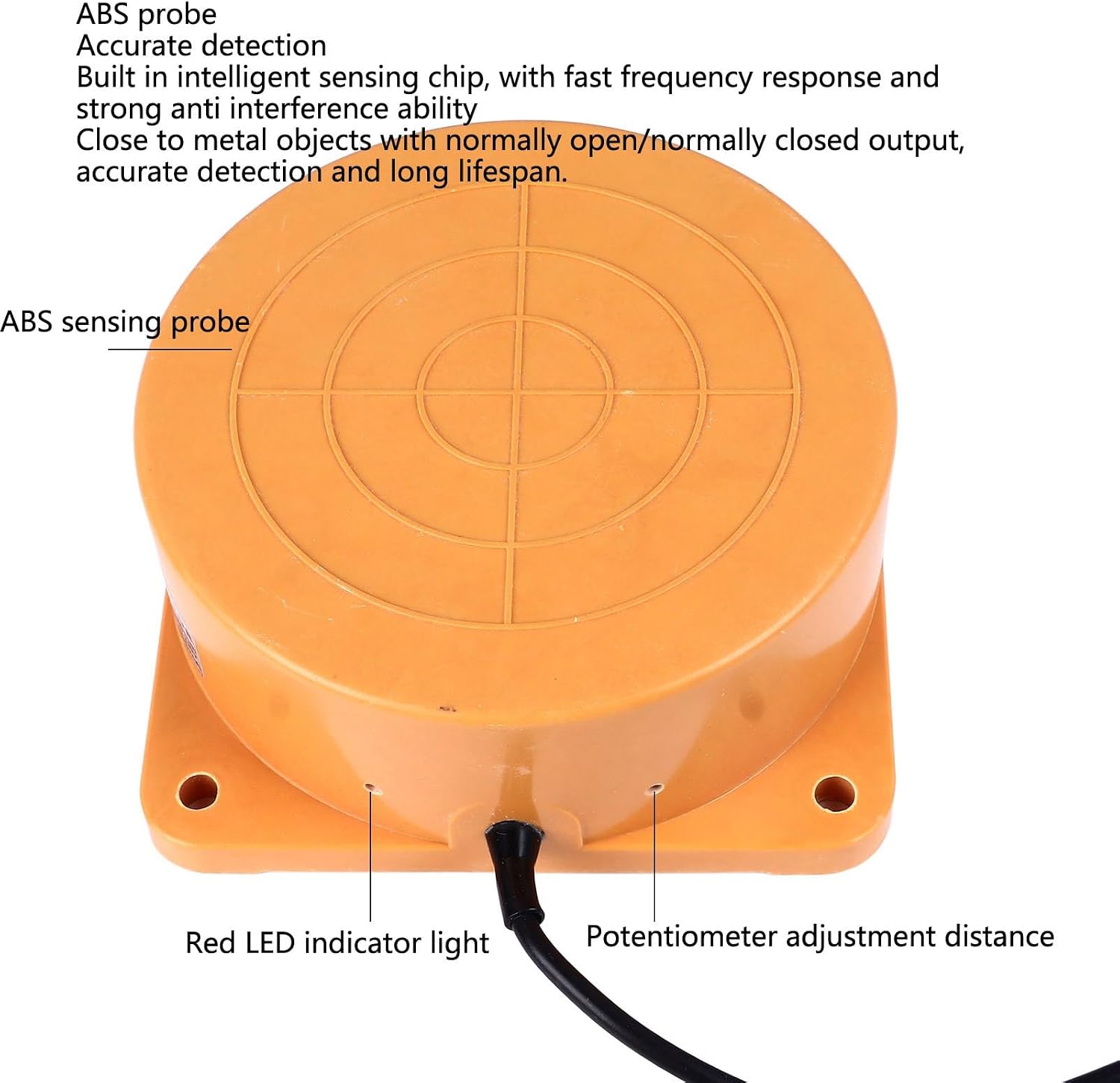 Inductive Proximity Switch AC110‑220V 2 Wire NC Inductive Proximity Sensor 80mm Detection Distance Metal Sensing Proximity Switch