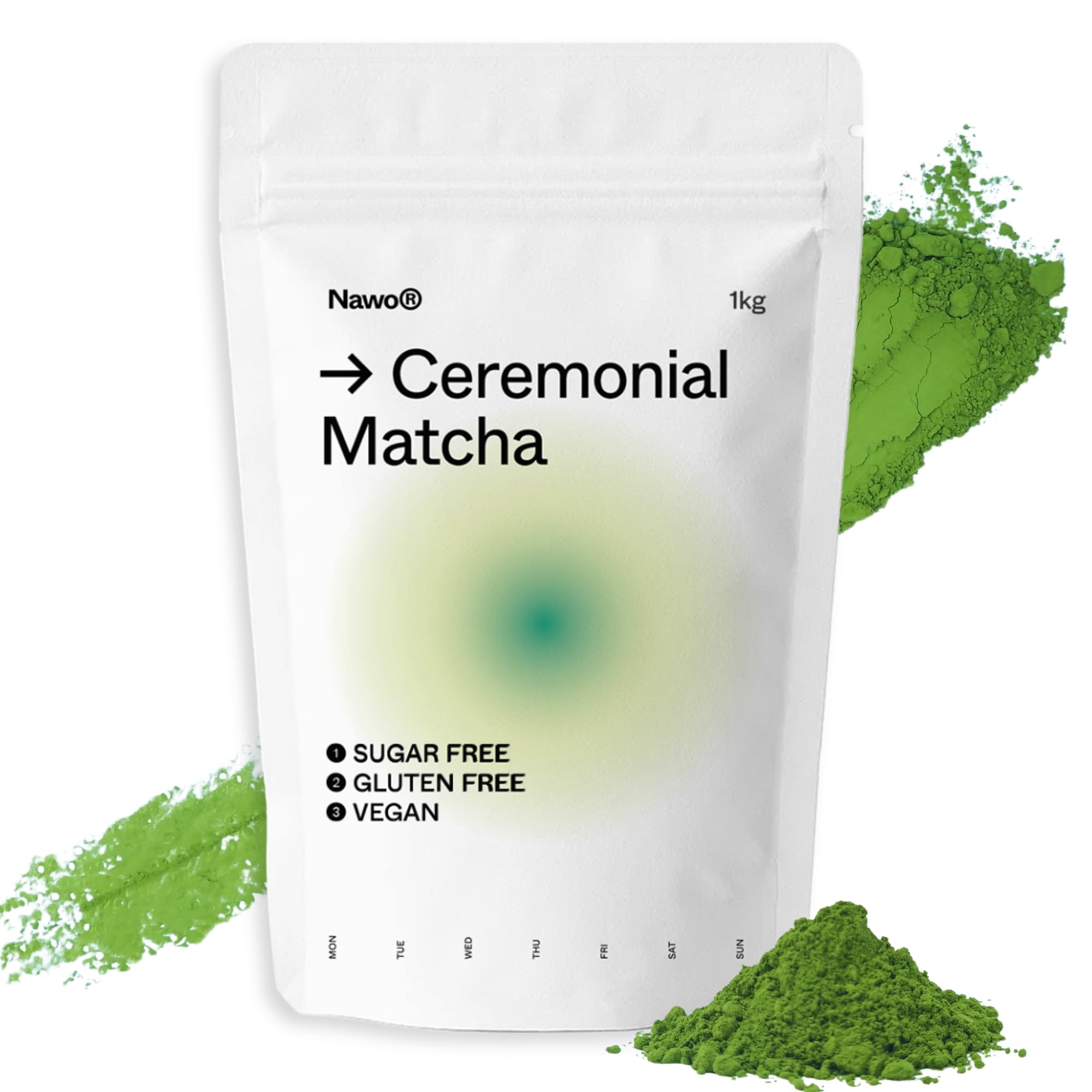Nawo® Routines Matcha Barista – 250g & 500g & 1kg, Klasa Ceremonialna Premium, Ekologiczna i Naturalna Zielona Herbata w Proszku, Jakość Profesjonalna (1 kg, Matcha)