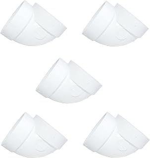 Central Vacuum Pipe Fittings Short 5pk Short 90 Degree for Replacement Compatible for Most Central Vacuum Systems