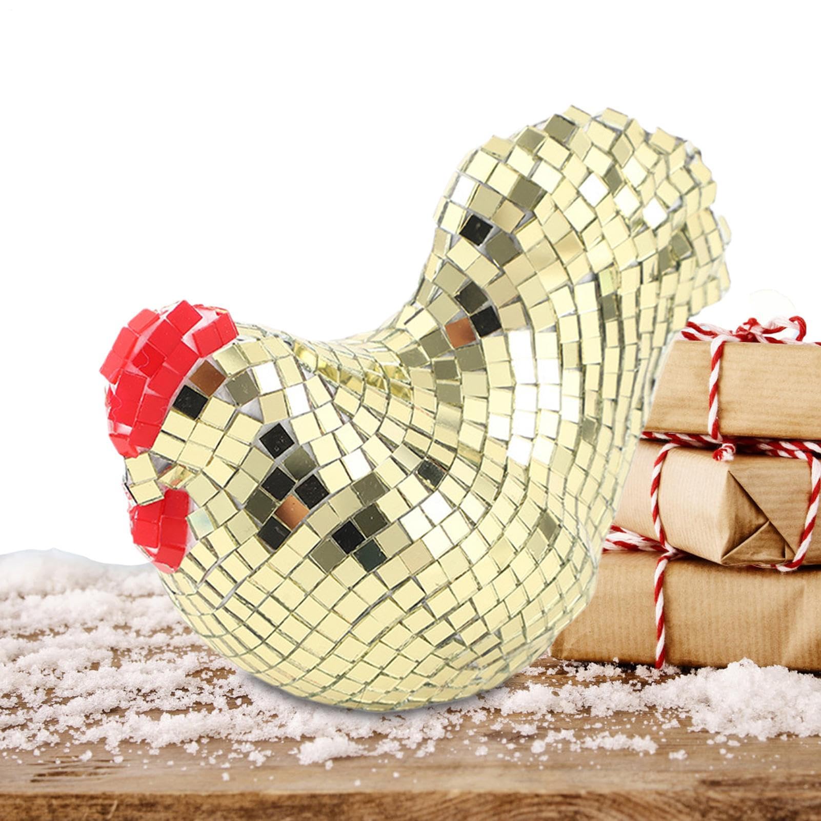 Boule Miroir en forme de poule en acrylique, le cadeau idéal pour Thanksgiving