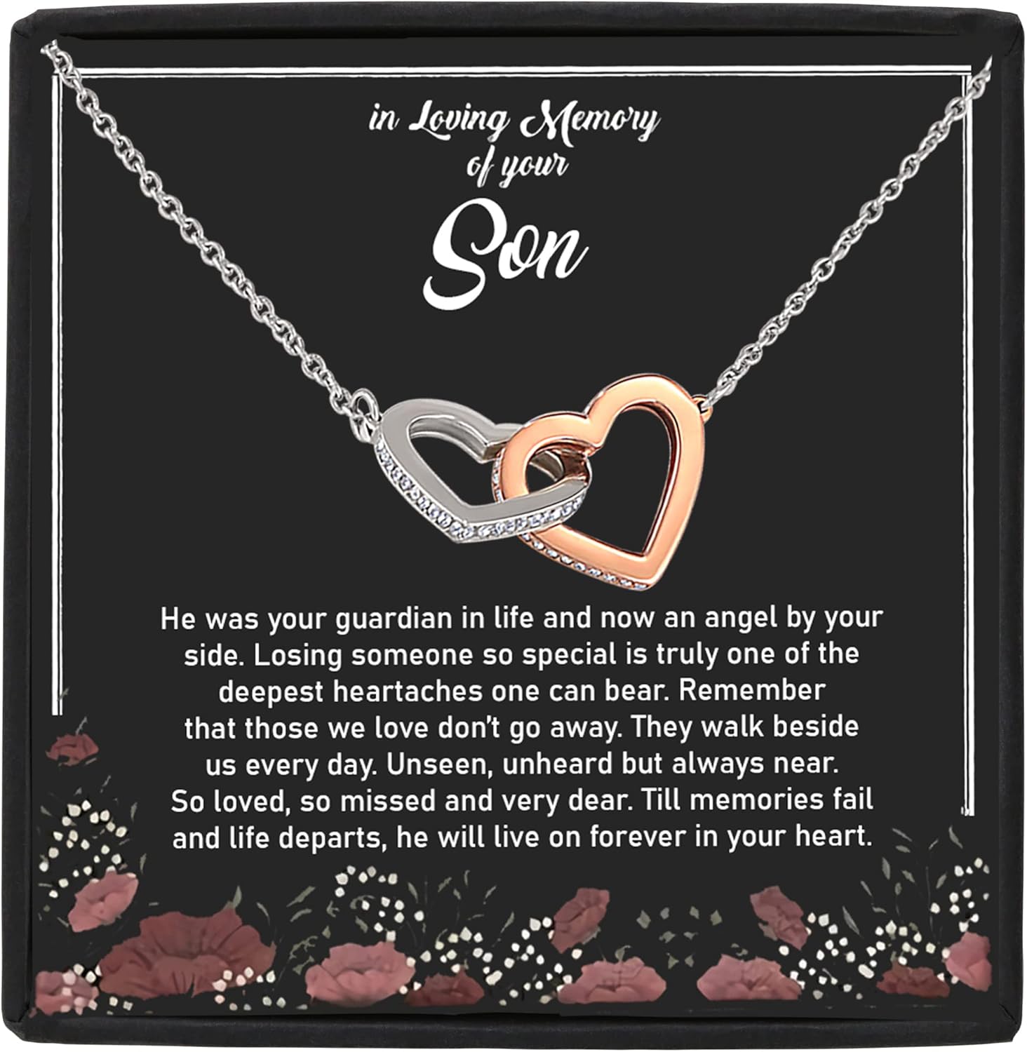 Artist Unknown Sympathy Gift Necklace, Loss of Son Necklace