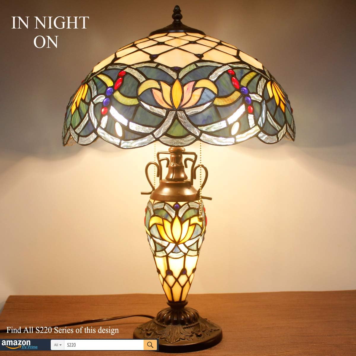 Hot Deals Tiffany Lamp with Nightlight Rustic Large Blue Stained Glass Lotus Table Lamp Desk 24 Tall Vintage Base Lover Living Room Bedroom Bedside Nightstand Home Office Family WERFACTORY Led Bulb Included Promo 40% OFF Tiffany Lamp with Nightlight Rustic Large Blue Stained Glass Lotus Table Lamp Desk 24 Tall Vintage Base Lover Living Room Bedroom Bedside Nightstand Home Office Family WERFACTORY Led Bulb Included