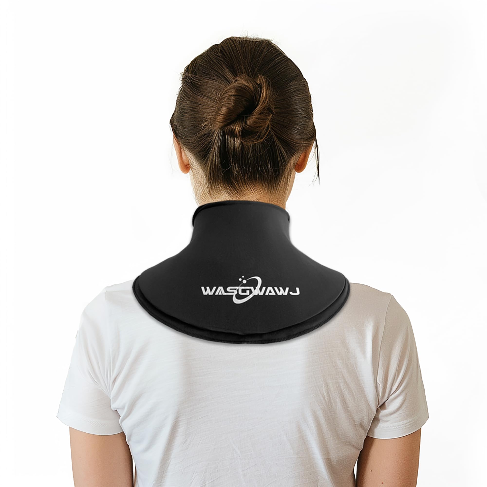 WASGWAWJ Reusable Neck Wrap Ice/Heat Pack, Medical-Grade Gel, Relief for Neck Soreness, Muscle Spasms, Sports Injuries. Adjustable Velcro Strap, Soft