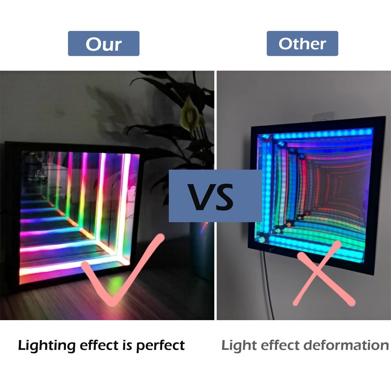 Amazon.co.jp : 3Dインフィニティミラーライト、リビングルーム用LED