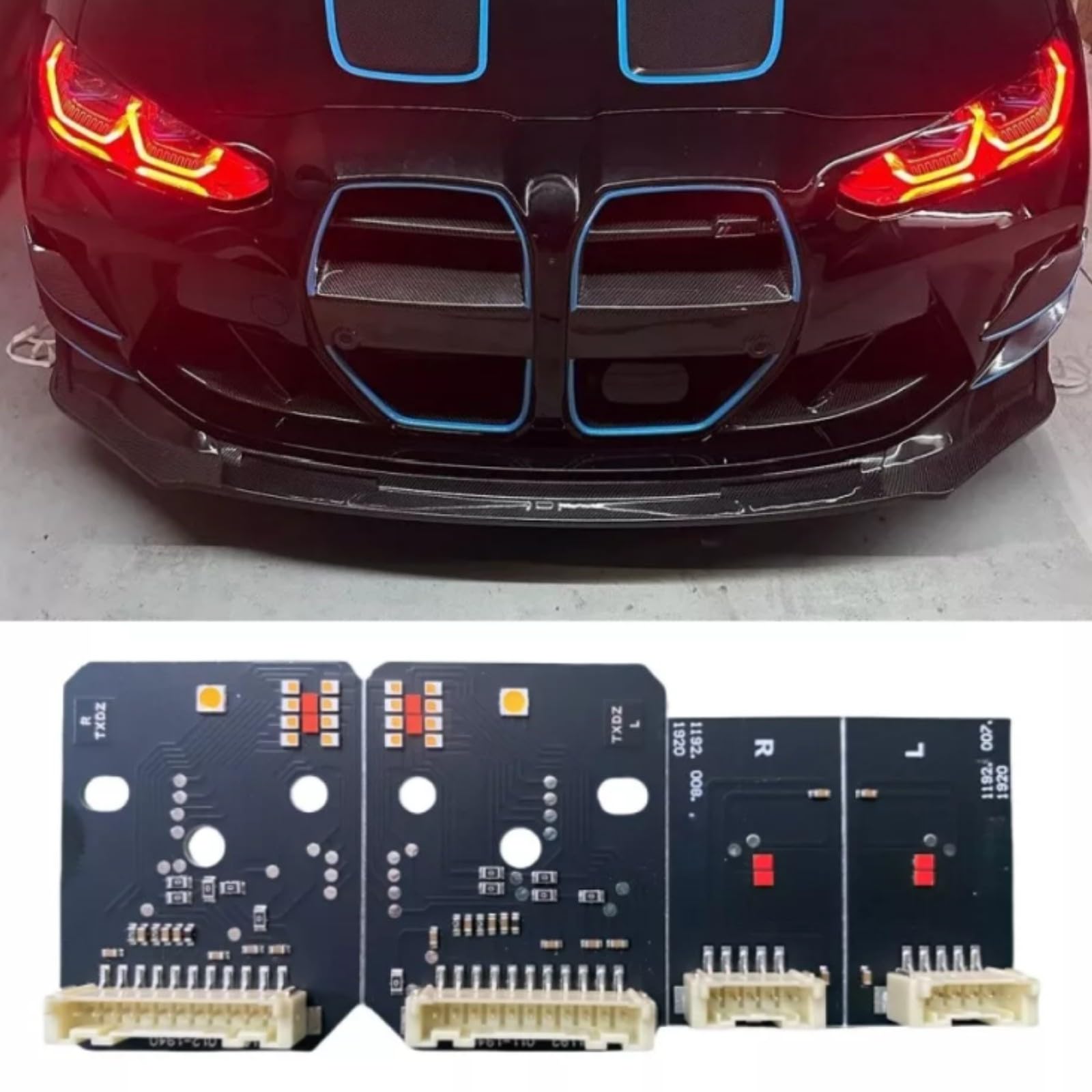 Red DRL LED Boards Fit for 2020 2021 2022 2023 G80 M3 G82 M4 G22 G23 G26 Laser Headlight Daytime Running Light, Only for USA Spec Laser Headlight, DRL Chips (Red)