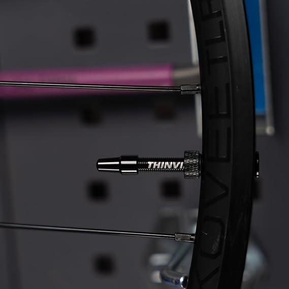 Thinvik Upgraded Presta Tubeless Valve Stem 48/65/85mm, Super Light Presta Valve Stem Kit for Tubeless Tires (Valve Stem Cap + Valve Core Removal Tool Included)- Diverse Color and Size Options(Pair)