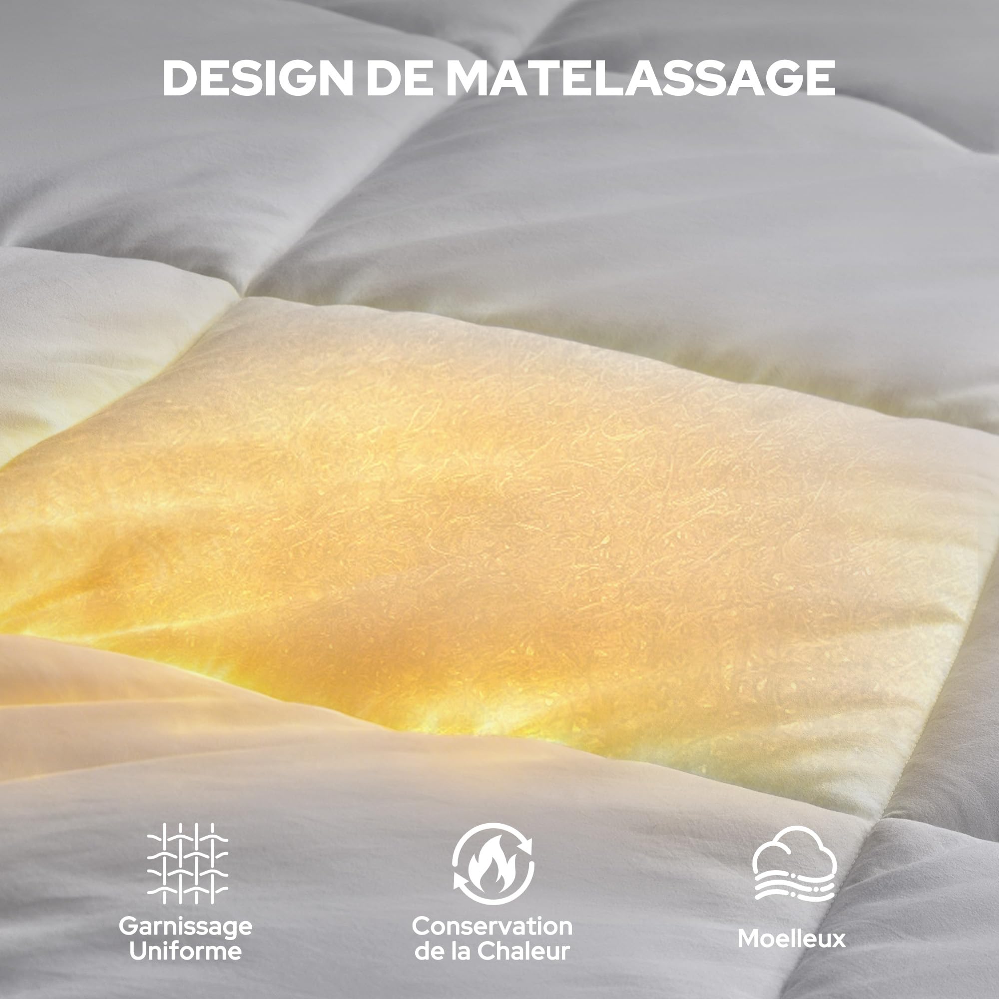BEDLORE Couette 220x240 Tempérée 280g/m² pour Lit 2 Personnes, Couette 2 Personnes Légère avec Rembourrage en Microfibre, Édredon Douce pour 4 Saisons, Lavable en Machine, Gris