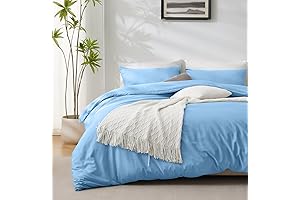 Blue Bamboo Duvet Cover Set: Comfort & Freshness for a Restful Night's Sleep