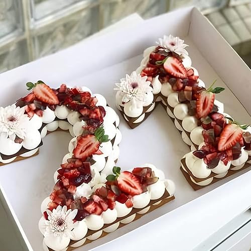 Miniatura 4 de Ducodocu Moldes de silicona para tartas 3D de gran número, moldes novedosos para tartas, moldes para hornear bricolaje para cumpleaños, boda,