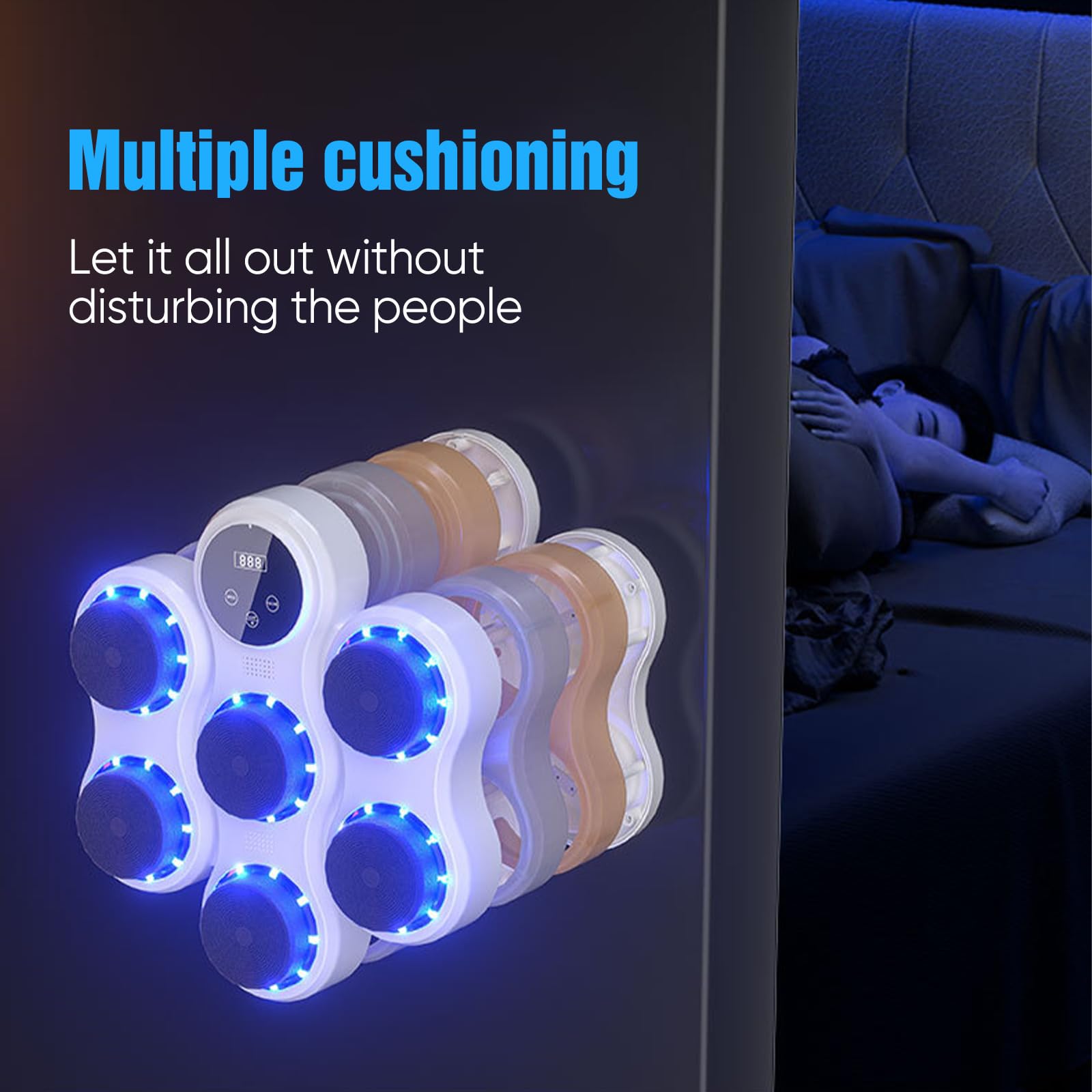 Macchina da boxe musicale, macchina da boxe intelligente, da parete, attrezzatura per allenamento di boxe Bluetooth, velocità a 9 livelli e modalità 5 volume, per esercizi a casa, adulti e bambini