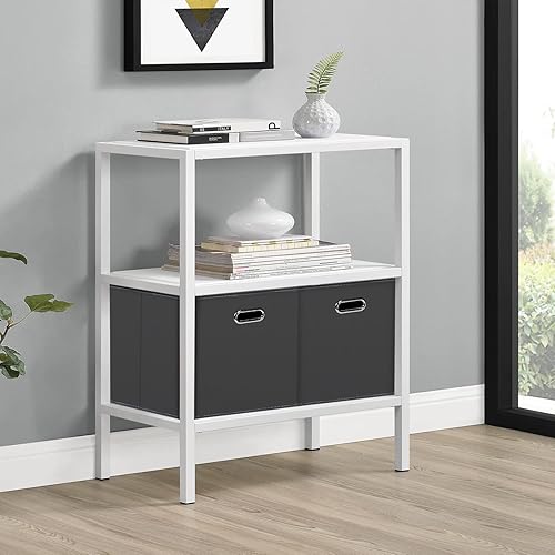 Vista 264 de Cubos de almacenamiento plegables negros, caja de almacenamiento de tela, cestas organizadoras con asas dobles para organizador del hogar