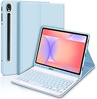 Vista 11 de GOKOCO para Samsung Galaxy Tab S10 Lite/S10 FE/S9 FE 10.9"/Tab S9 11" Funda para Teclado, Funda Magnética Desmontable Inalámbrica Bluetooth con Negro