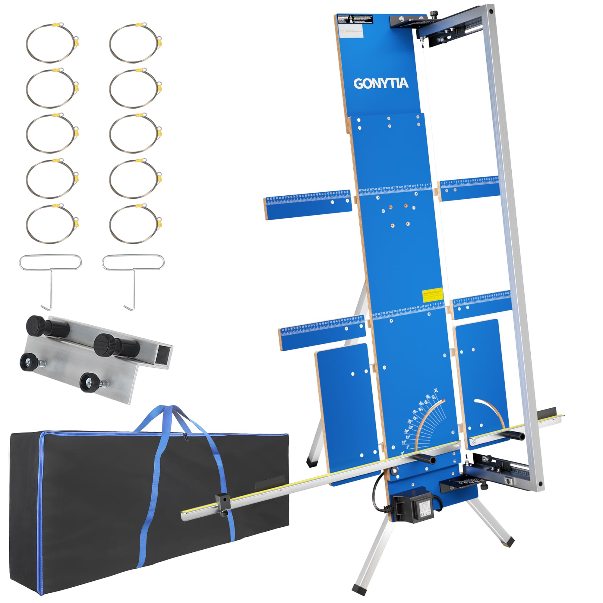 MODELL7 - Taglierina per polistirolo, 200 Watt, 1.300 mm, autoportante, set completo con 10 fili di taglio, 1 lamiera di supporto e 2 taglierina a filo caldo