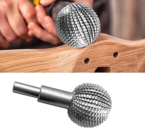 Miniatura 3 de Aosekaa Cabezal de rectificado de rebabas rotatorias, rebabas rotativas de esfera, acero al carbono, duradero, cabezal de molienda de bolas