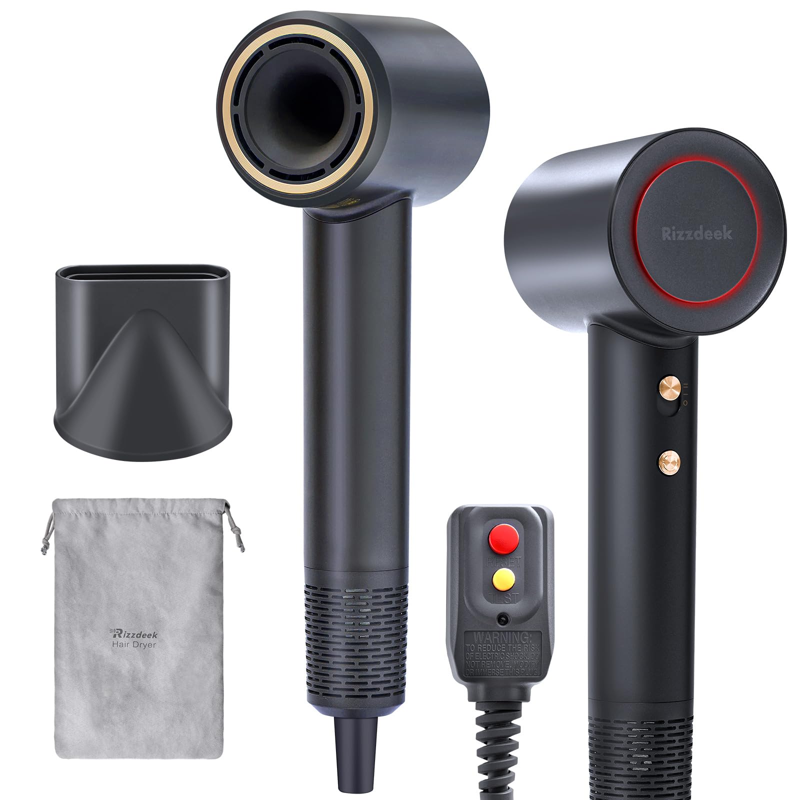 Rizzdeek High-Speed Blow Dryer Black