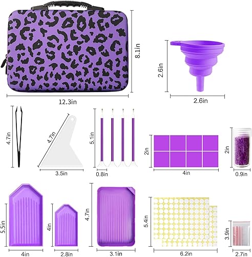 Miniatura 5 de CAIOVSE Contenedores de almacenamiento de pintura de diamantes, 60 ranuras para pintura de diamantes, accesorios de arte de diamantes y herramientas