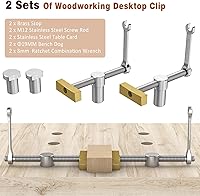 Vista 6 de Nuovoware Paquete de 2 abrazaderas de banco para perro de 34 pulgadas, abrazadera de tornillo ajustable para carpintería, abrazadera de tope