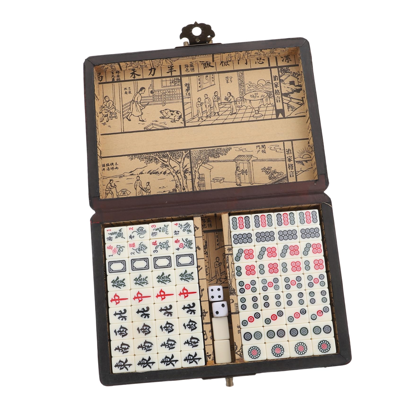 BESTonZON Tragbares Mahjong Set Klein Leichtgewicht Für Unterwegs Und Zuhause Robustes Material Kompaktes Reisespiel Für Familie Party Und Camping Praktisch Und Langlebig Mahjong Spielzeug