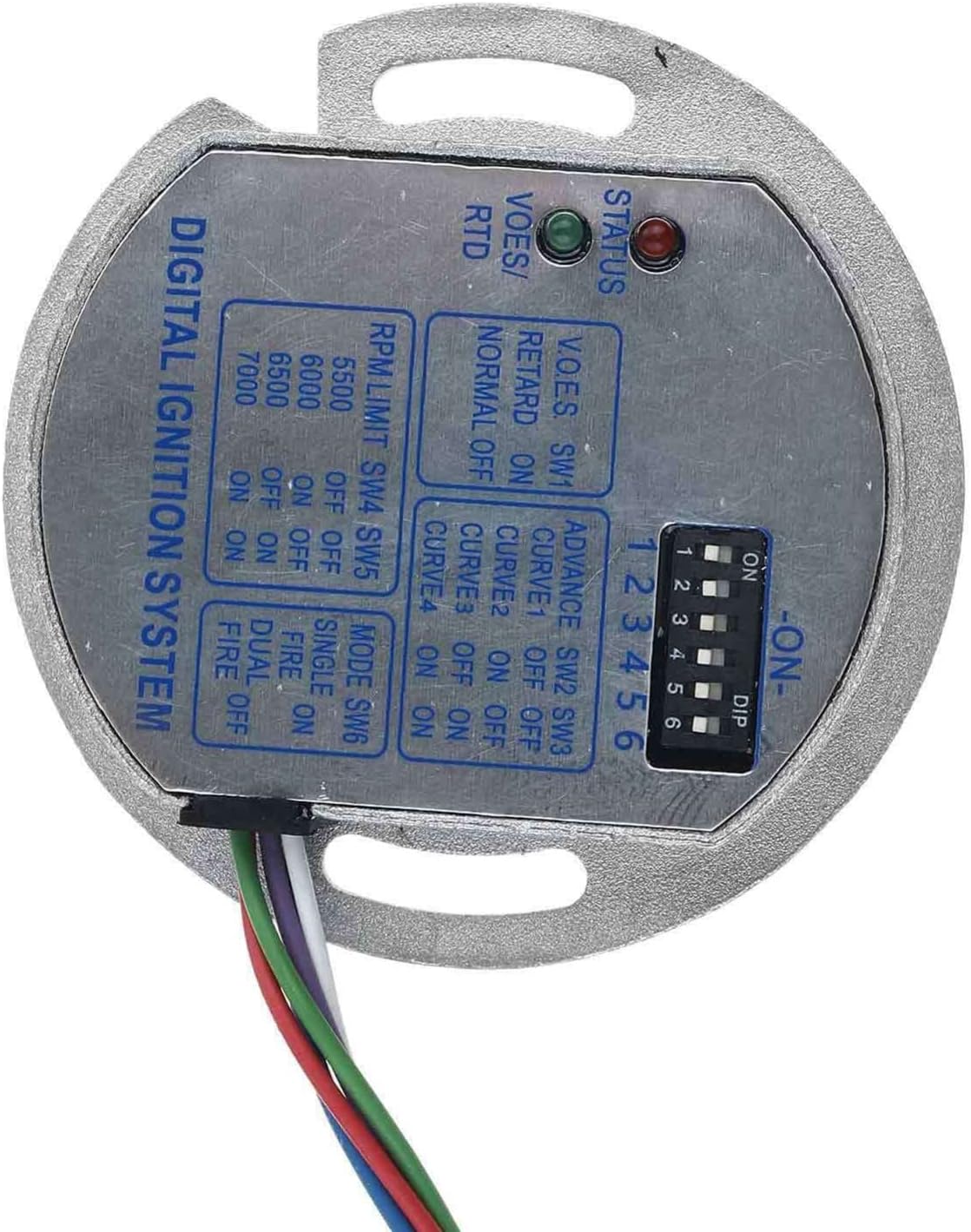 Motorcycle Programmable Single Fire Electronic Ignition Module 53-644 Compatible with Harley-Davidson
