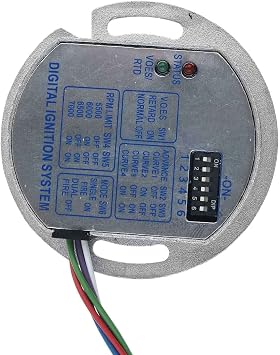 Motorcycle Programmable Single Fire Electronic Ignition Module 53-644 Compatible with Harley-Davidson