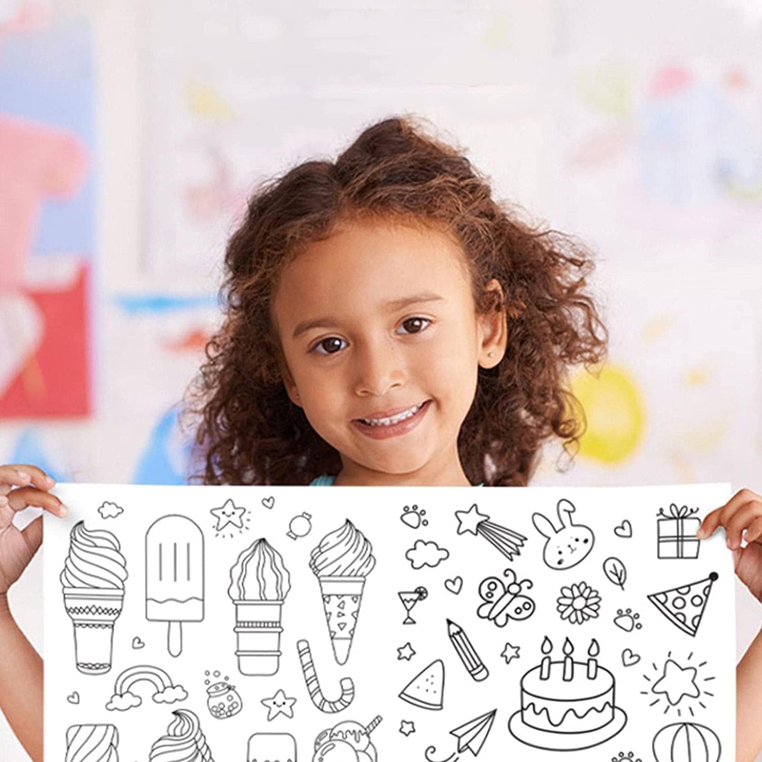 Rouleau Papier Dessin Goorder Pour Enfants - 2 Rouleaux Adhésifs Créatifs