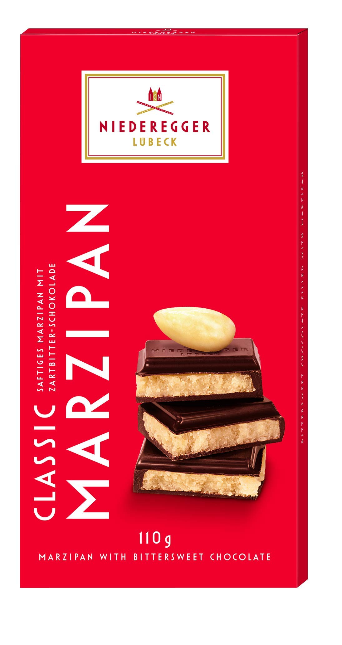 Niederegger Marzipan Classic Bar - BSW, 3.88 Ounce (Pack of 10)