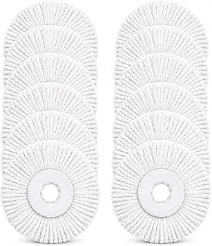 12 Pack Spin Mop Replacement Head for Hurrica, Mopnad, Cassabel and Other 360 Spin Mop Systems, Microfiber Spin Mop Refills