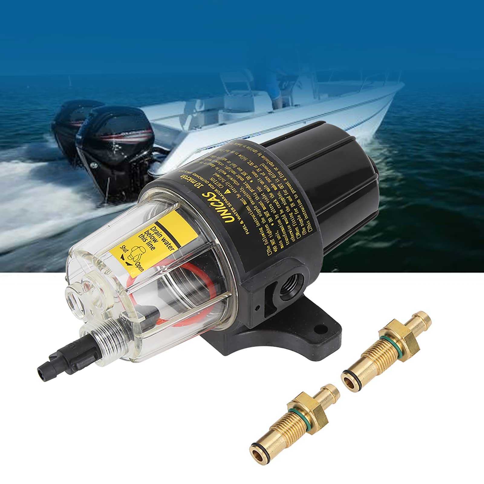 Filtro Carburante Gruppo Separatore Acqua Olio per Motore Fuoribordo UF-10K