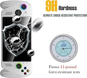 WFTE 2-Pack Tempered Glass for ROG Xbox Ally/ROG Xbox Ally X/Ally 2025/2024 Screen Protector,9H Hardness,Anti-Scratch,Anti-Fingerprint,Bubble-Free,HD Clear,Dust-Free Premium Protective Film