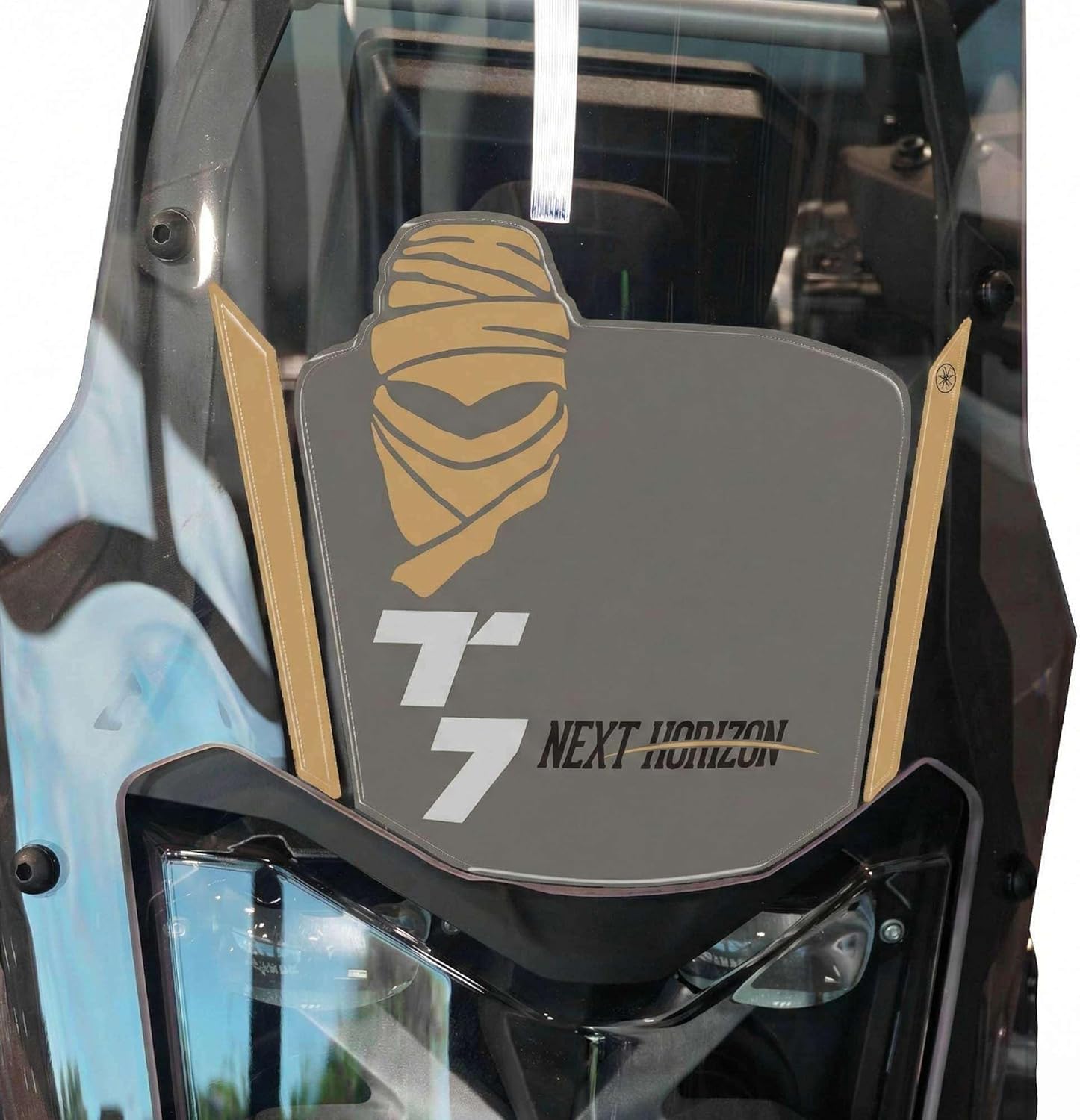 labelbike - 3D Sticker Motorcycle Windshield Decoration and Protection in Resin Compatible with Yamaha Tenere 700 2025 - Color Blue