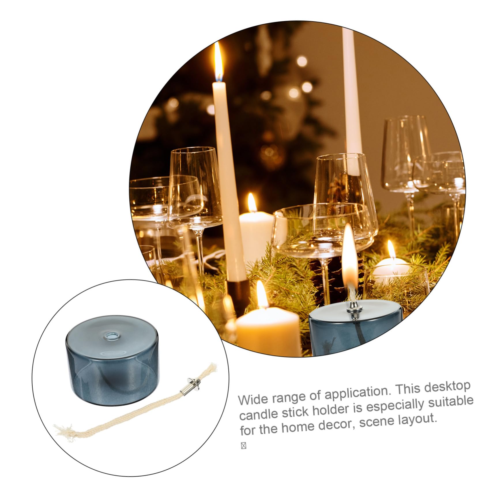 Amazon.co.jp: Levemolo 3個ガラス製オイルランプ 室内用灯油ランプ