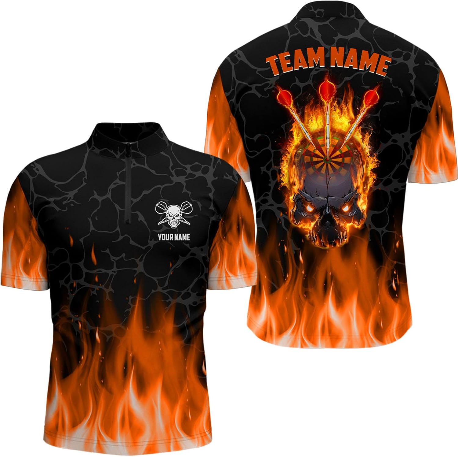 Personalized Darts Shirts for Men, Darts Jerseys for Men, Mens Darts Quarter Zip Shirt Customized Darts Shirt