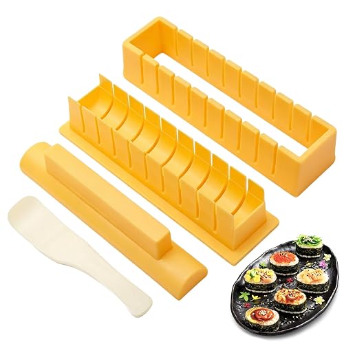 4 Pièces Kit Sushi, Plastique Sushi Maker, DIY Moule Onigiri