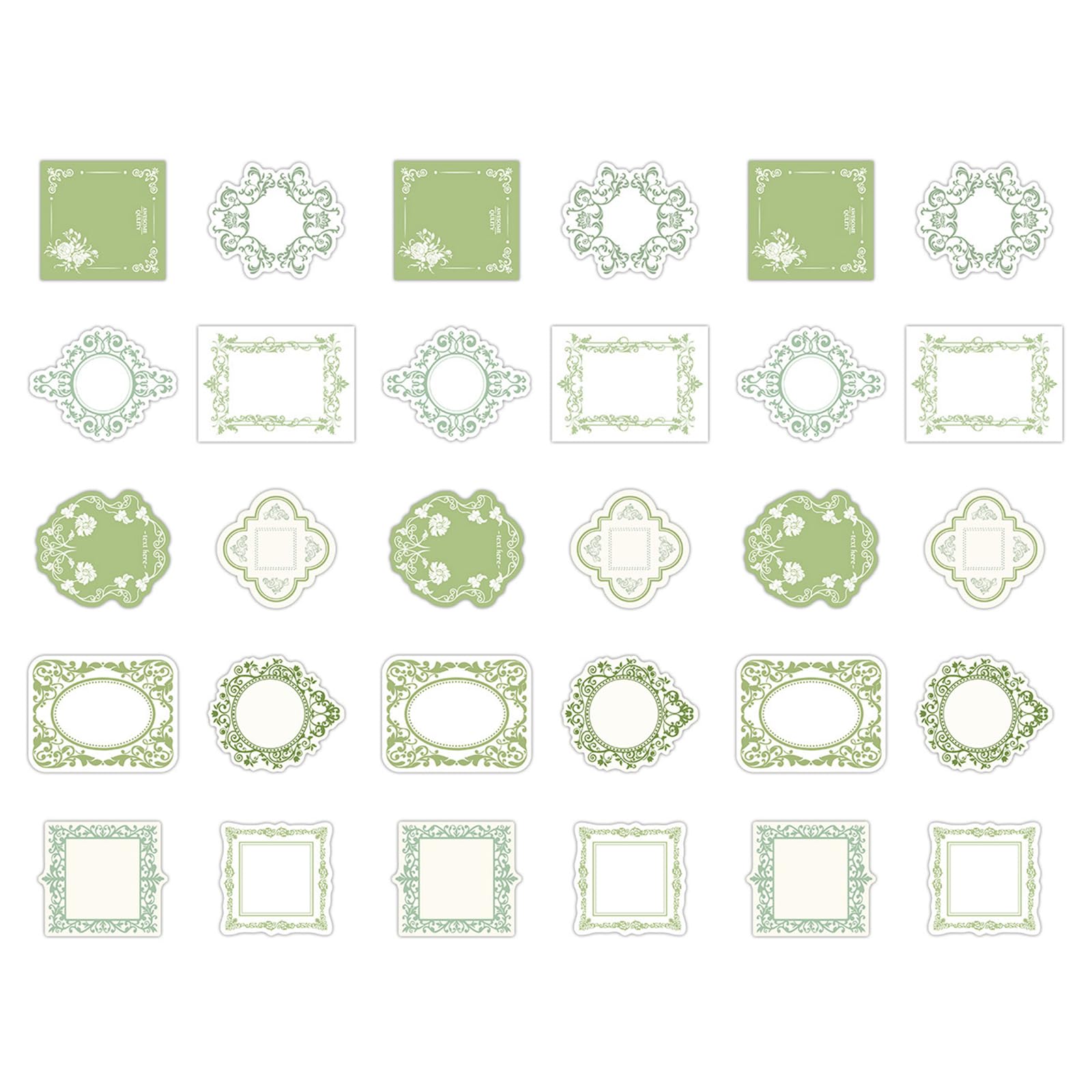 Hsioluted Green Light Forest 30 Sheets Decoration Paper Scrapbooking Paper Framework Notepads Retro Message Notes Memos Pad Craft