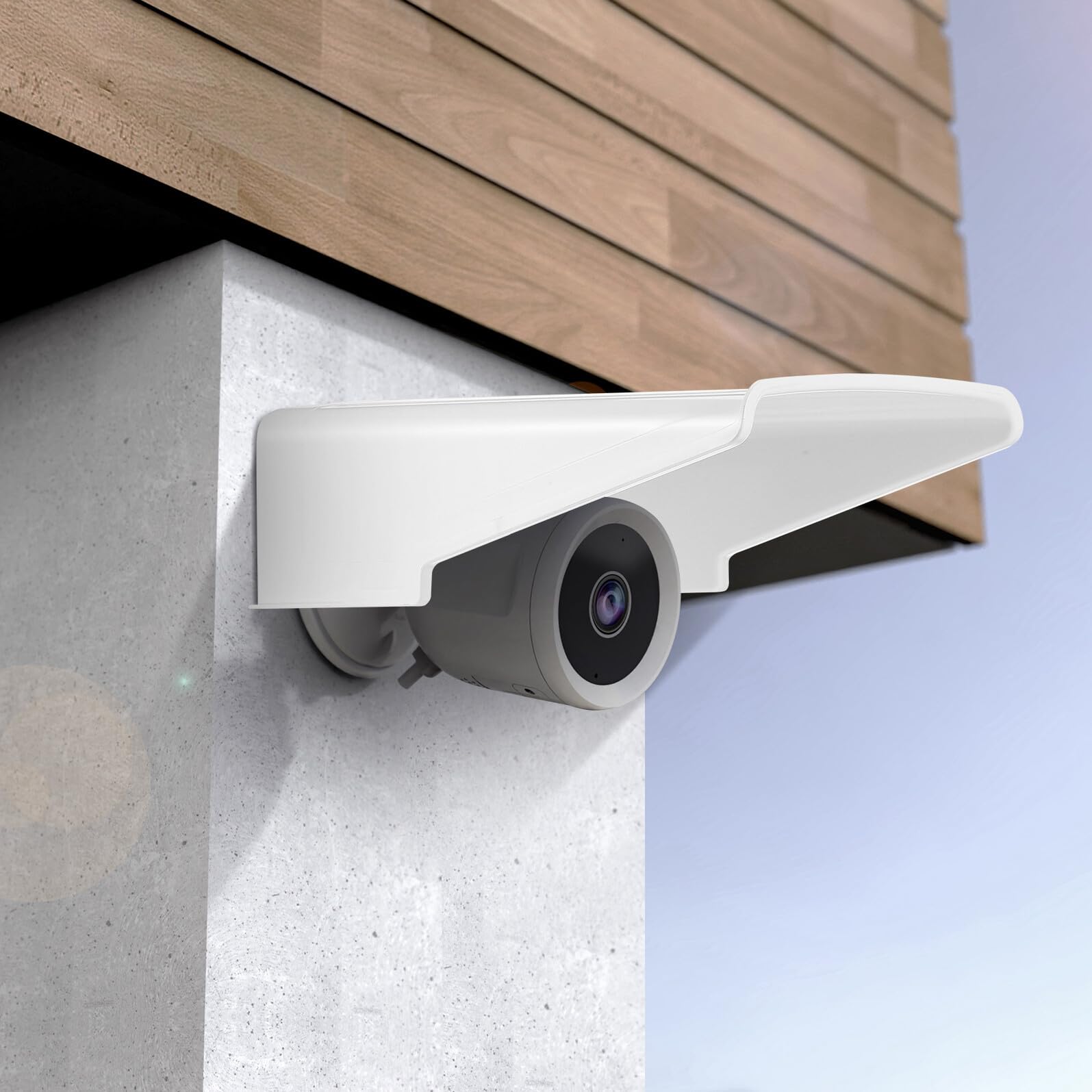 SHINEOFI Lot de 3 Protections Anti-Pluie pour Caméra de Surveillance Extérieure Boîtier Résistant aux Intempéries en Plastique Solide Étui de Protection pour Caméra Murale Compatible
