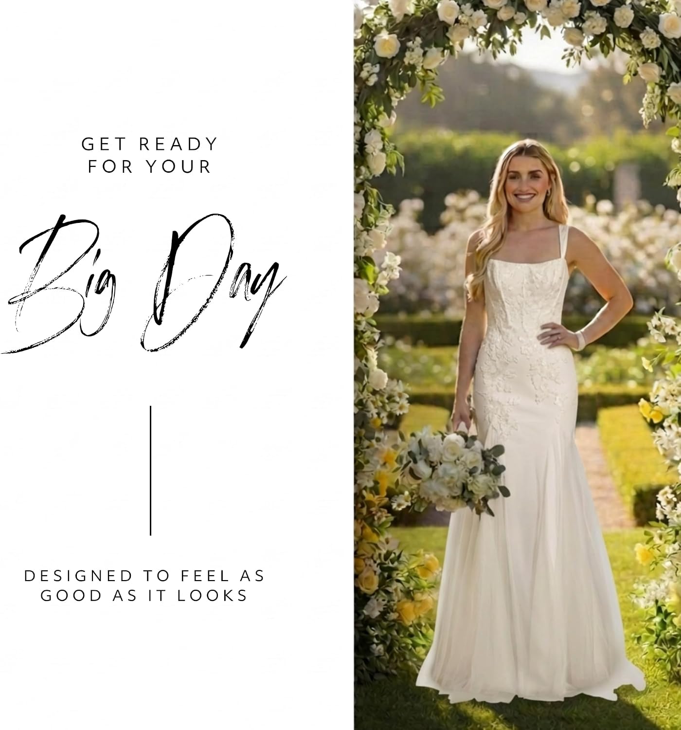 David's Bridal Tulle Lace Applique Corset Mermaid Wedding Dress