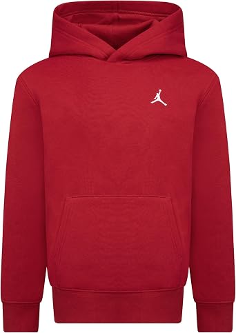 Jordan Brooklyn Big Kids Fleece Hoodie 95D232-R78, Gym Red