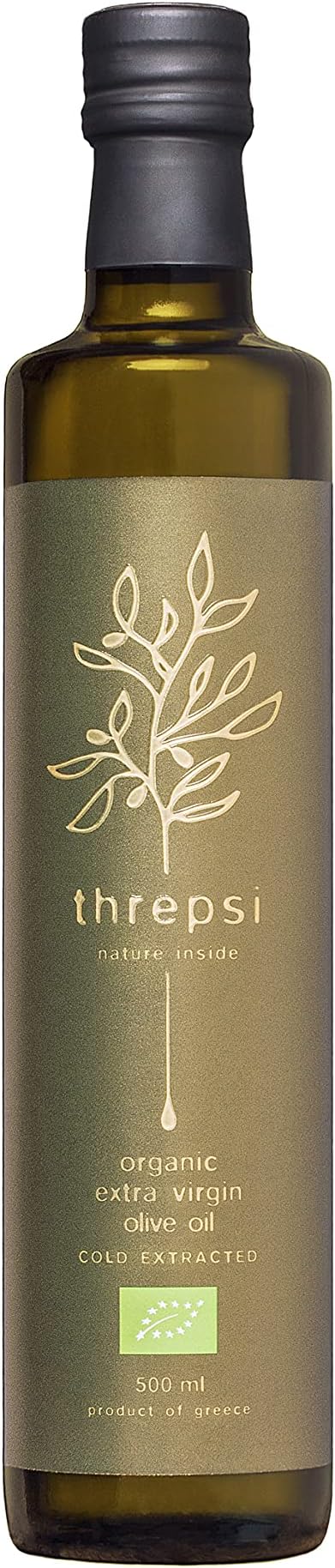 HACODE Threpsi Organic Extra Virgin Olive Oil | Extracted Cold | 100% Koroneiki Olives | Grown by Small Family Farmers Near Kalamata