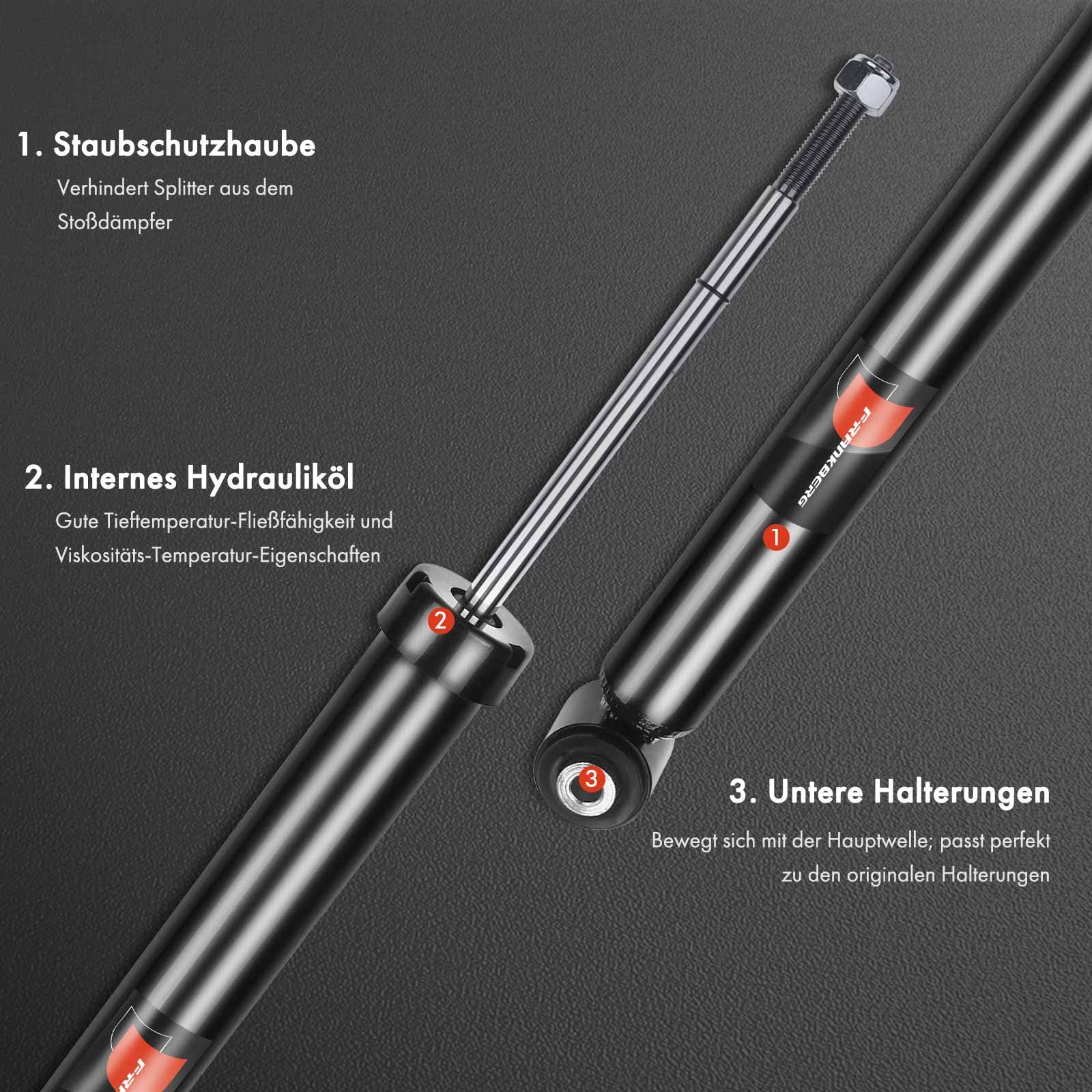 Frankberg 2x Molle A Gas Cancello Posteriore Compatibile Con Golf Plus