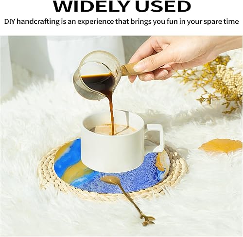 Miniatura 4 de 5 moldes de resina para posavasos – Moldes redondos de silicona para fundición de posavasos de resina epoxi y decoración del hogar de bricolaje