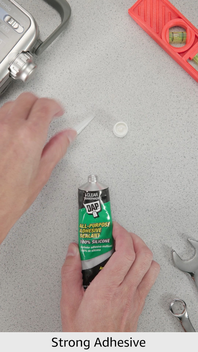 Image of DAP All Purpose 100% Silicone Adhesive Sealant, Clear, 2.8 oz (7079800755)