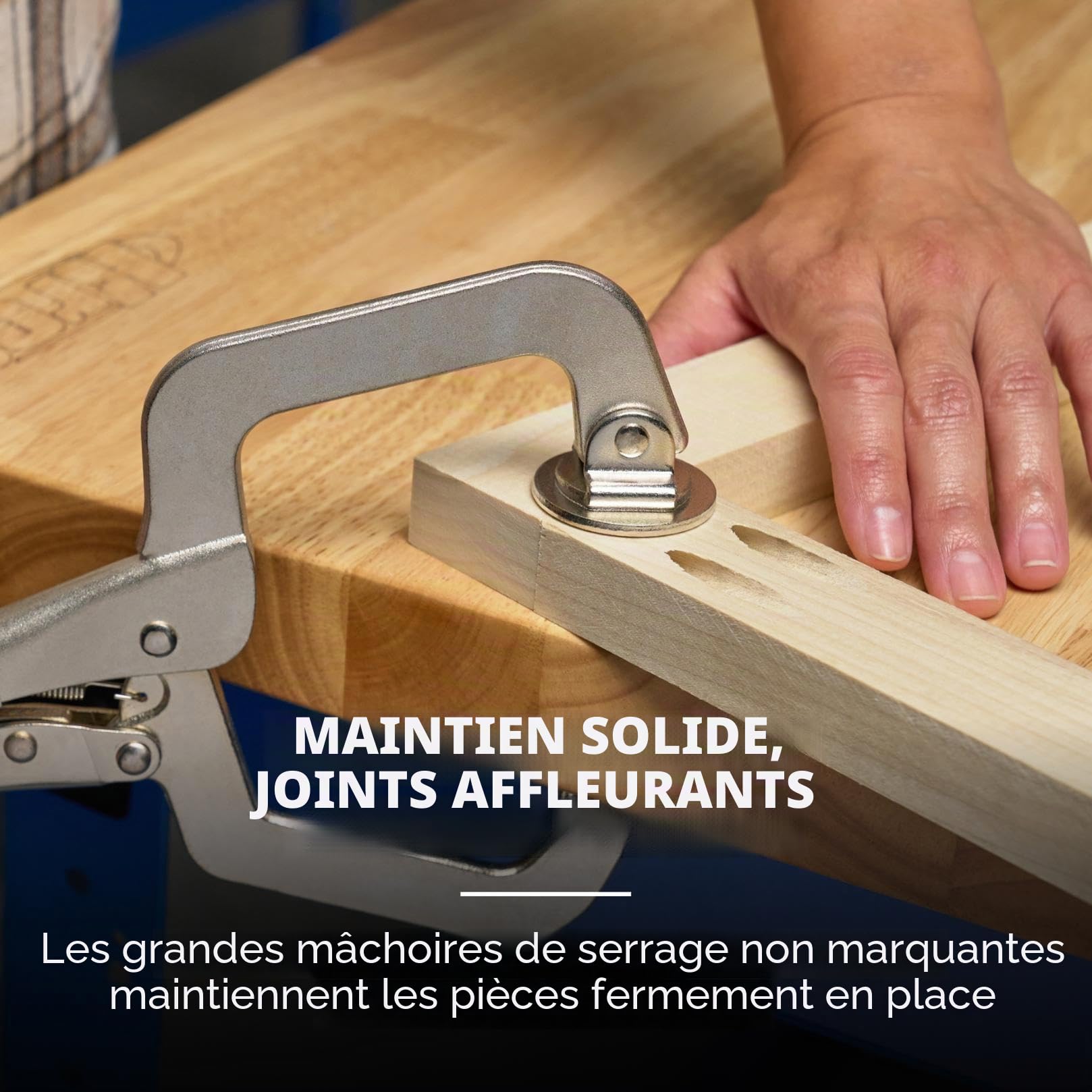 Serre-joint rapide Kreg Classic 76 mm - compatible avec la série Pocket-Hole Jig 300, grande force de serrage, parfait pour les bricoleurs et les artisans