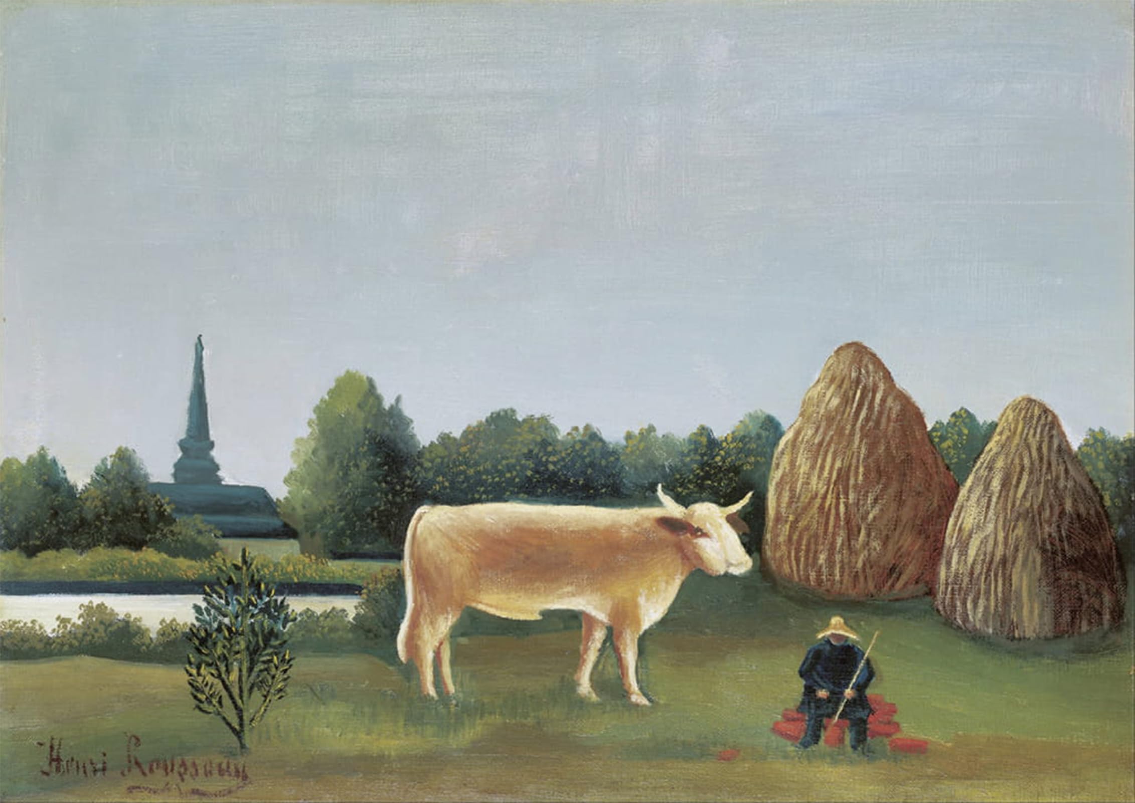 Posteriik No Frame Famous Animal Posters Vintage Picture Scene In Bagneux On The Outskirts Of Paris By Henri J F Rousseau Modern Wall Decor For Home Decor 60X90cm