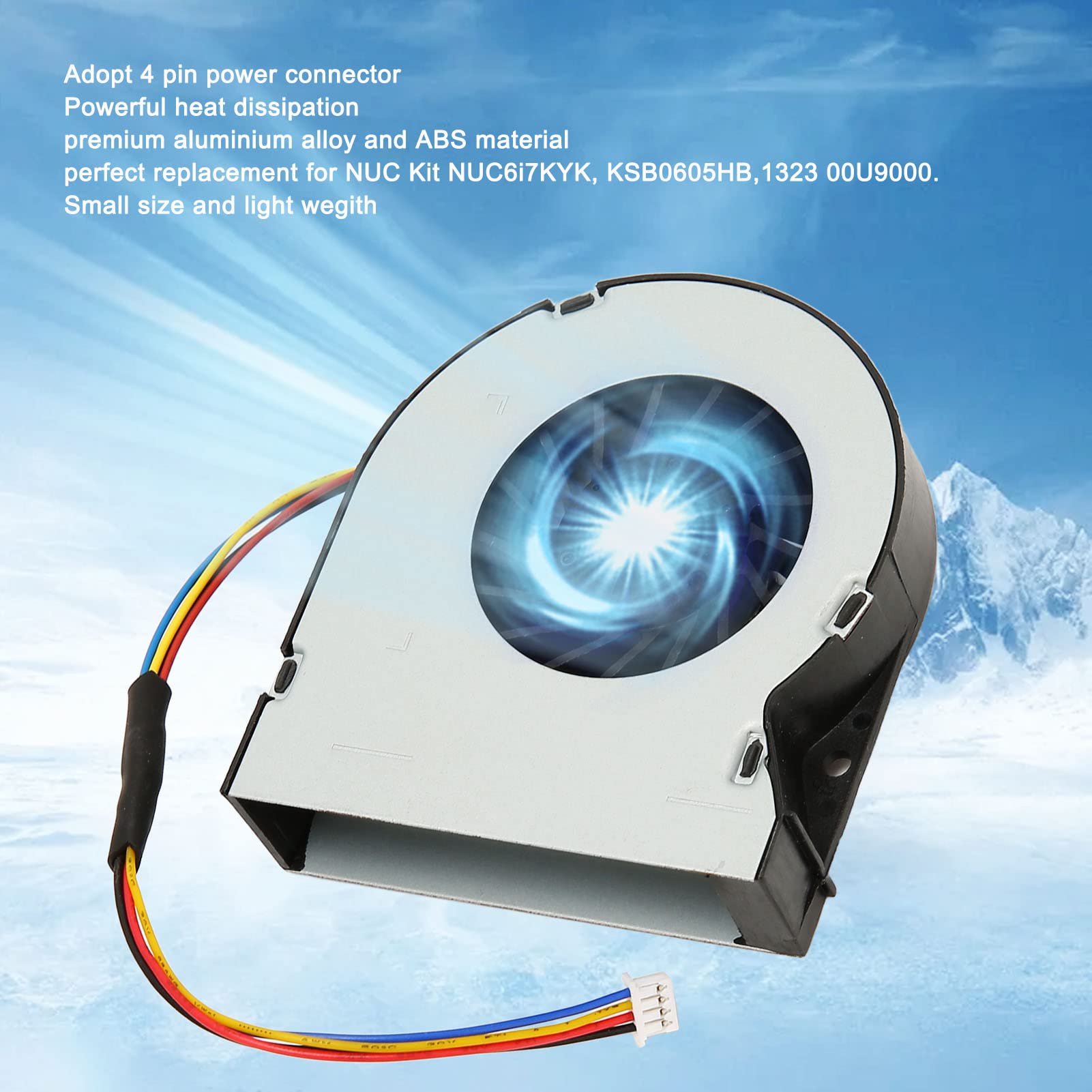 Topiky Ventola Di Raffreddamento CPU Di Ricambio Per NUC6i7KYK | KSB0605HB | Connettore 4 Pin 5V | Sostituzione Per Kit NUC
