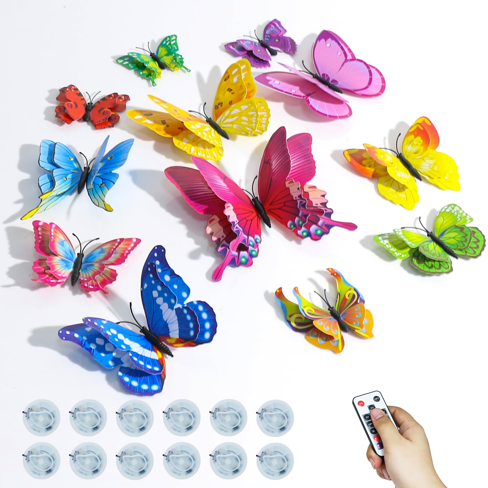 Bougies LED RVB et papillons 3D avec minuterie pour illuminer vos événements