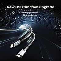 Vista 8 de Cable Thunderbolt 4 tipo C de video ultra claro 8K certificado USB4 compatible con carga rápida de 240 W, transferencia de datos de 40 Gbps