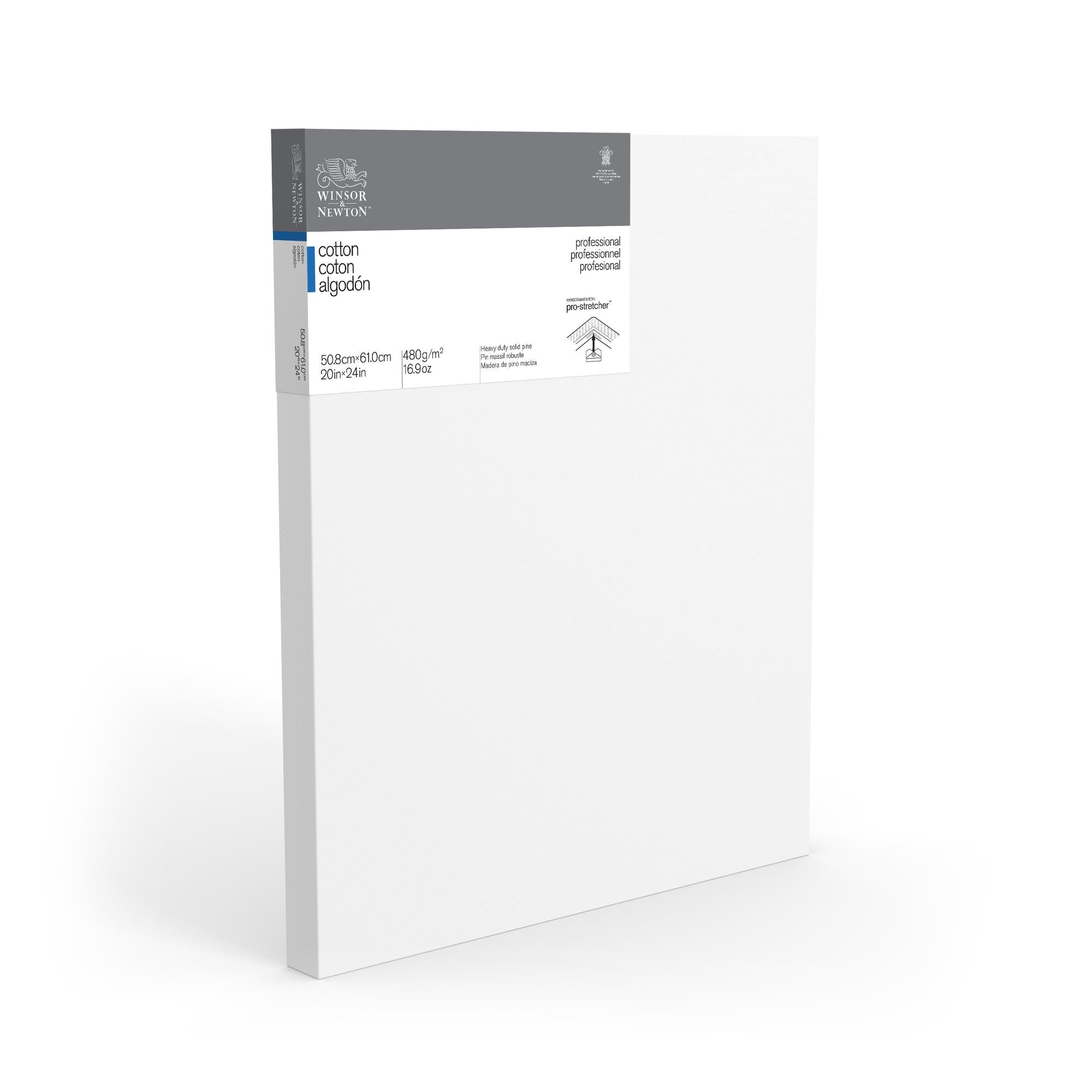 Winsor & Newton Off-White Professional Cotton Canvas, 20" X 24" Deep Edge