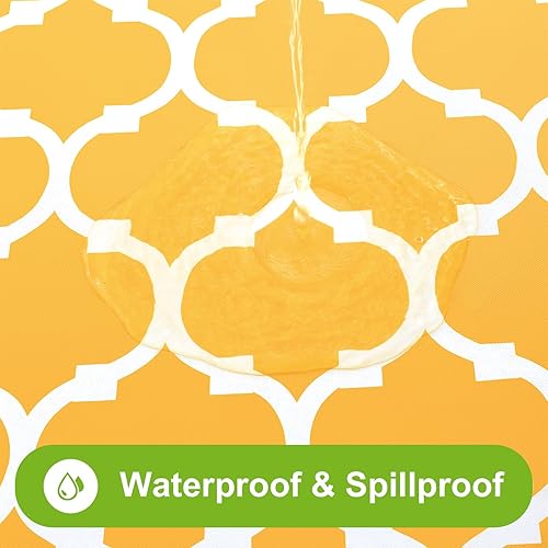 Miniatura 160 de Smiry - Mantel rectangular para mesa de pícnic, impermeable, elástico, ajustable para mesas de 6 pies de vinilo con parte trasera de franela Verde