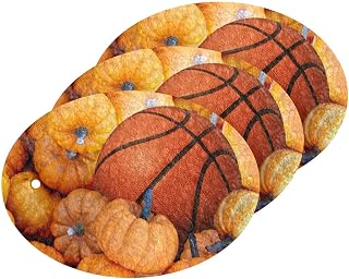 Basketball Pumpkins Scrub Sponges Kitchen Autumn Harvest Dish Sponges for Washing Dishes Non Scratch Reusable Compressed Cellulose Sponges Hanging for Household Cleaning 3 Pack